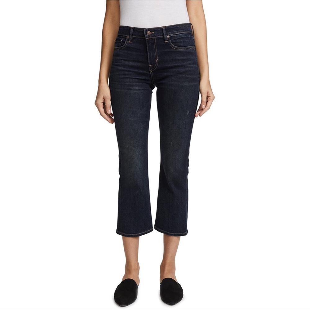 Vince Dark Wash Crop Flare Jeans 28